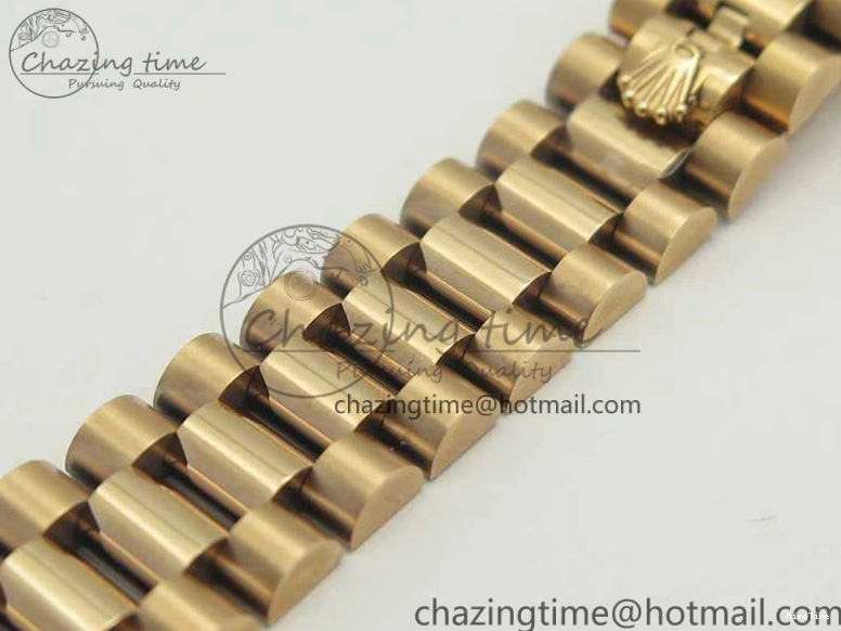 MiroTime 0412 DateJust 28mm RG BP Maker Best Edition Brown Diam Dial Fluted Bezel On RG Bracelet ETA TopPick 3441